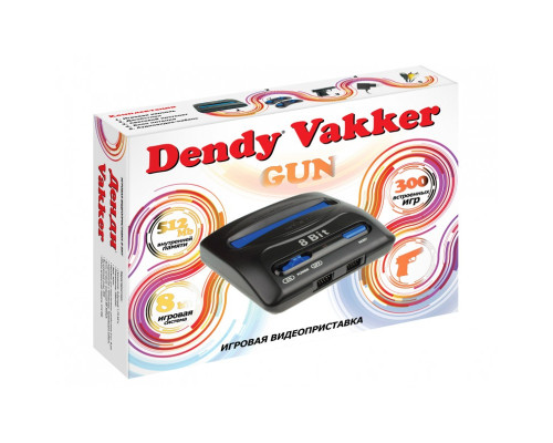 Игровая приставка "Dendy Vakker 300 игр + световой пистолет"