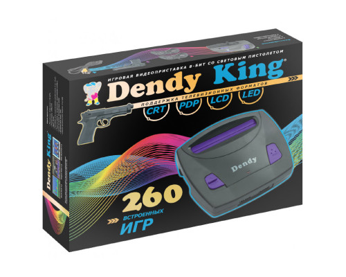 Игровая приставка "Dendy King 260 игр + световой пистолет"