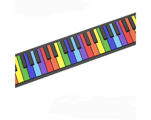 Разноцветное гибкое пианино 49 клавиш, PE49C